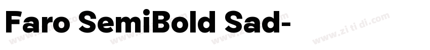 Faro SemiBold Sad字体转换